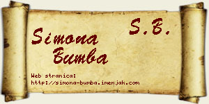Simona Bumba vizit kartica